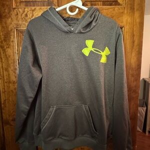 Under Armour Gray Hoodie with Yellow Logo